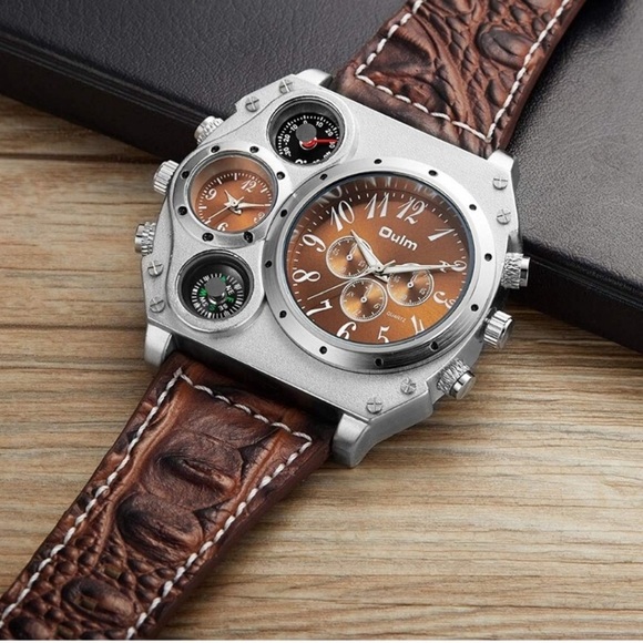 New Compass Thermometer Dial Analog Watch - Picture 3 of 8